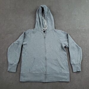 Gap Hoodie Womens Large Gray Full Zip Lined Hooded Pockets Drawstring Cotton